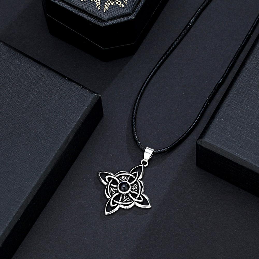 Personalized Annular Flower Shape Photo Projection Men's Necklace for Valentine's Day - soufeelus
