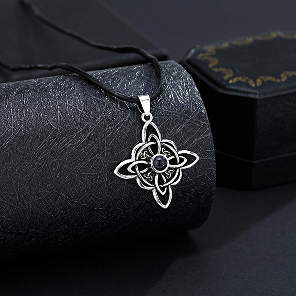 Personalized Annular Flower Shape Photo Projection Men's Necklace for Valentine's Day - soufeelus