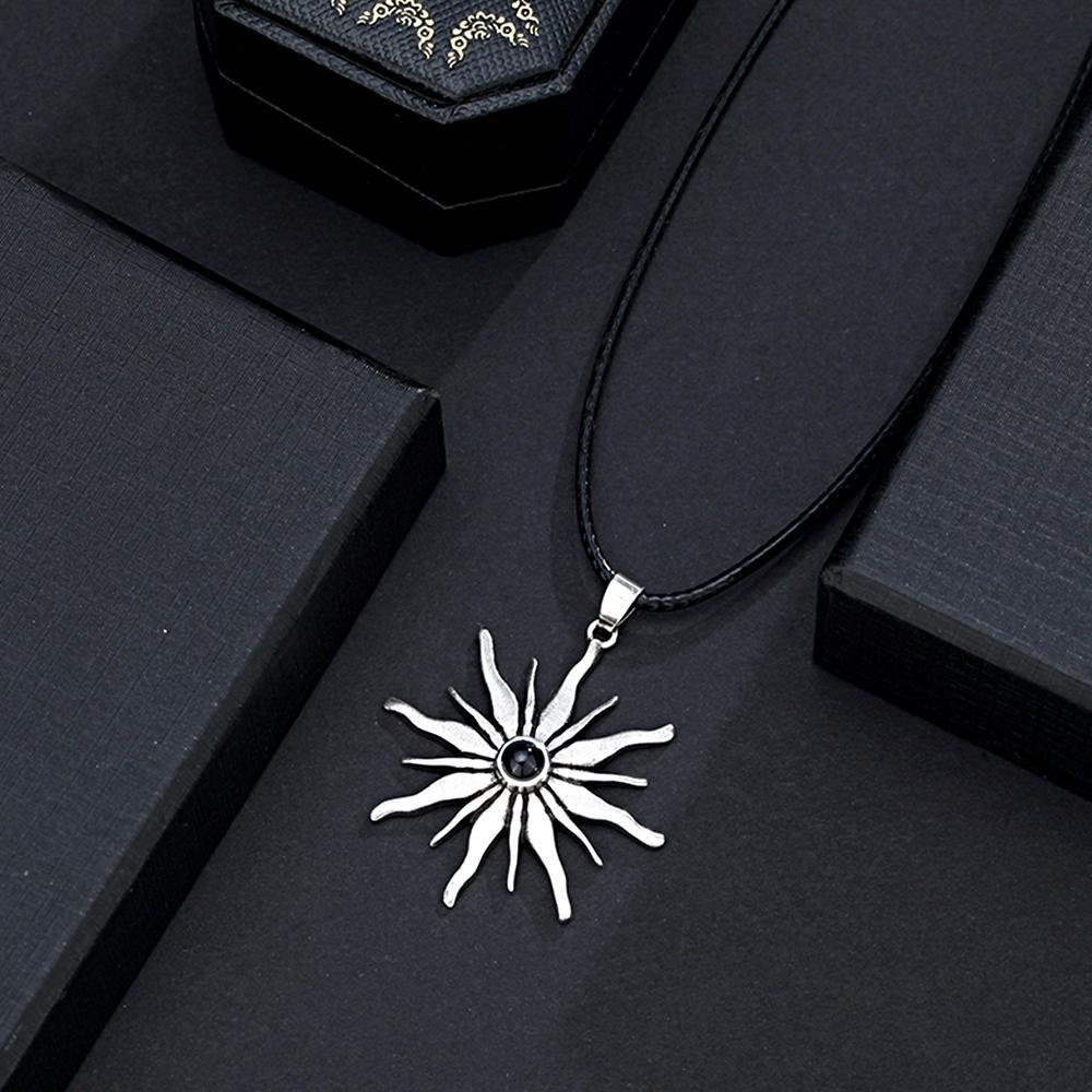Power of the Sun Symbol Jewelry Personalized Sunlight Photo Projection Men's Necklace - soufeelus