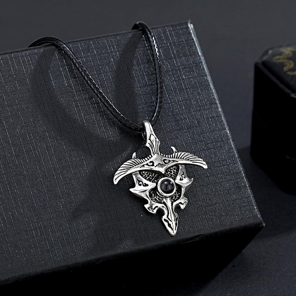Personalized Spread The Wings Photo Projection Men's Necklace Minimalist Handmade Jewelry for Him - soufeelus