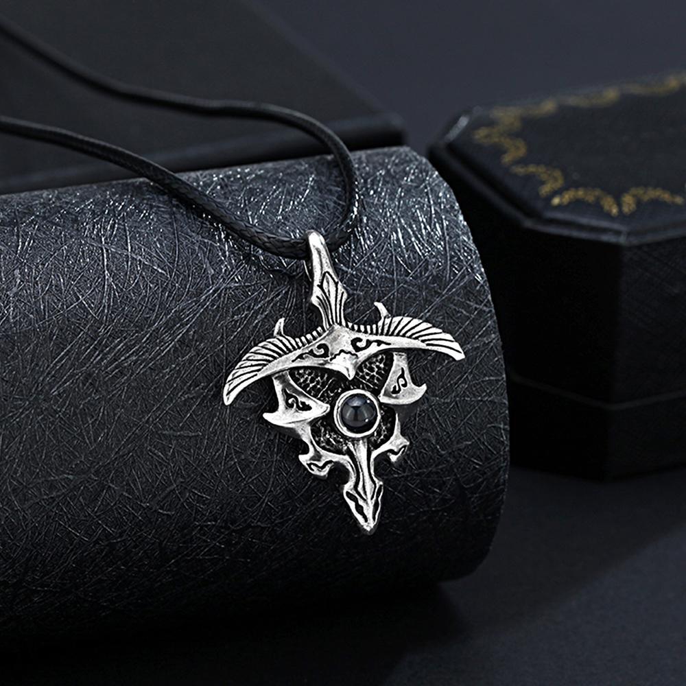 Personalized Spread The Wings Photo Projection Men's Necklace Minimalist Handmade Jewelry for Him - soufeelus