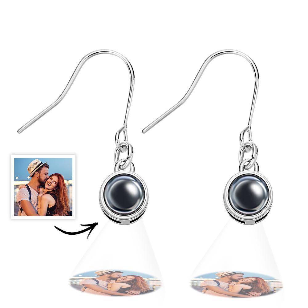 Personalized Earrings Custom Photo Projection Earrings Minimalist Earrings Memorial Mother's Day Gift