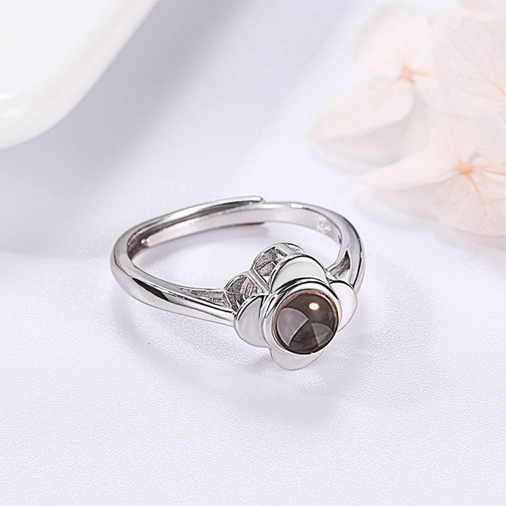 I Love You Ring Projection Engraved Ring in 100 Languages, Unique Gift Silver - soufeelus