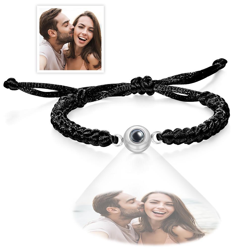 Custom Projection Photo Bracelet Weave Style Colorful Couple Gifts - soufeelus