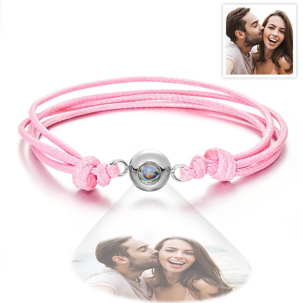 Custom Projection Photo Bracelet Weave Style Colorful Couple Gifts - soufeelus