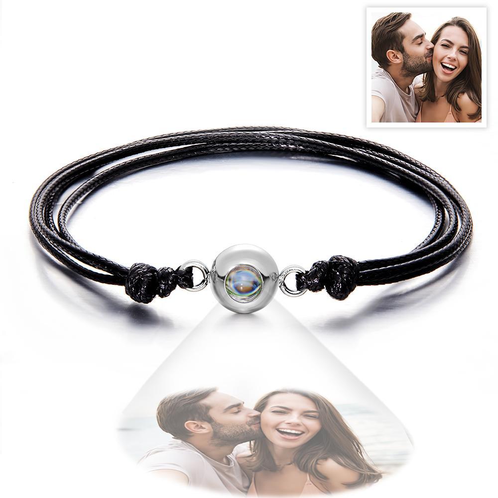 Custom Projection Photo Bracelet Weave Style Colorful Couple Gifts - soufeelus