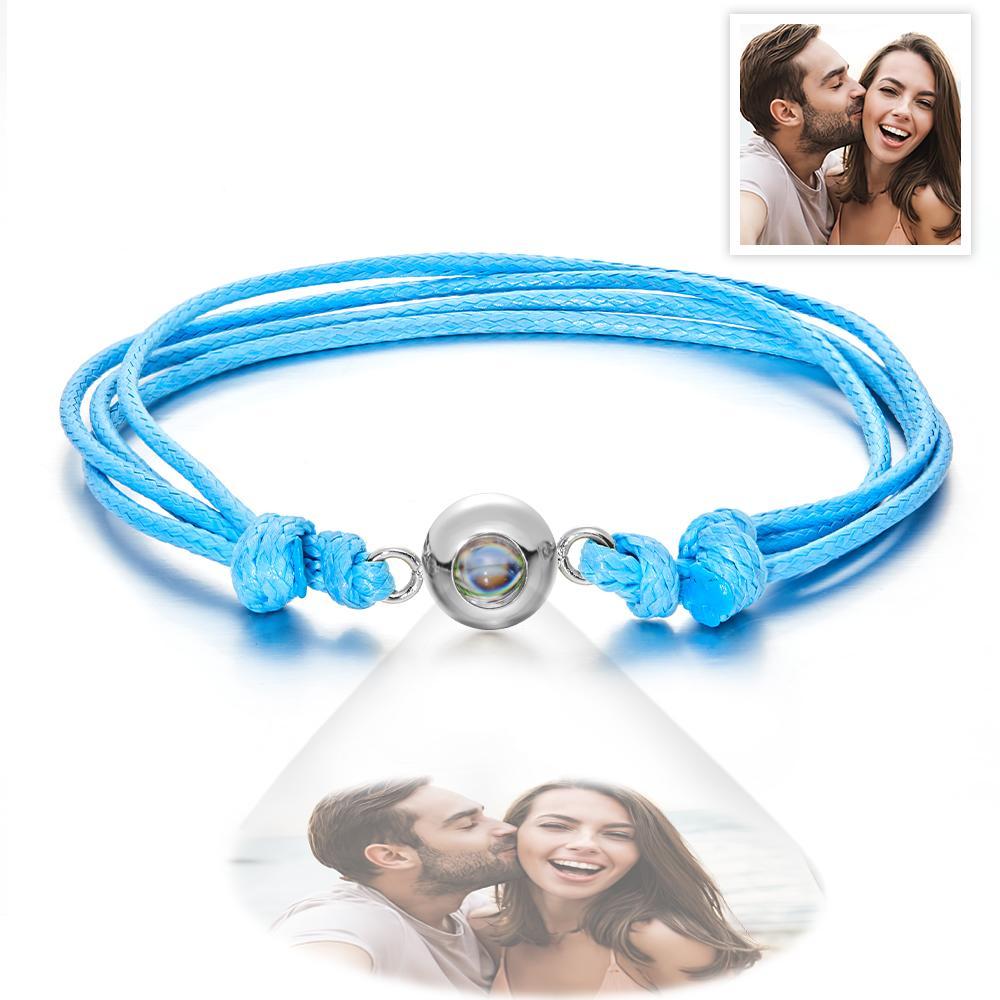 Custom Projection Photo Bracelet Weave Style Colorful Couple Gifts - soufeelus