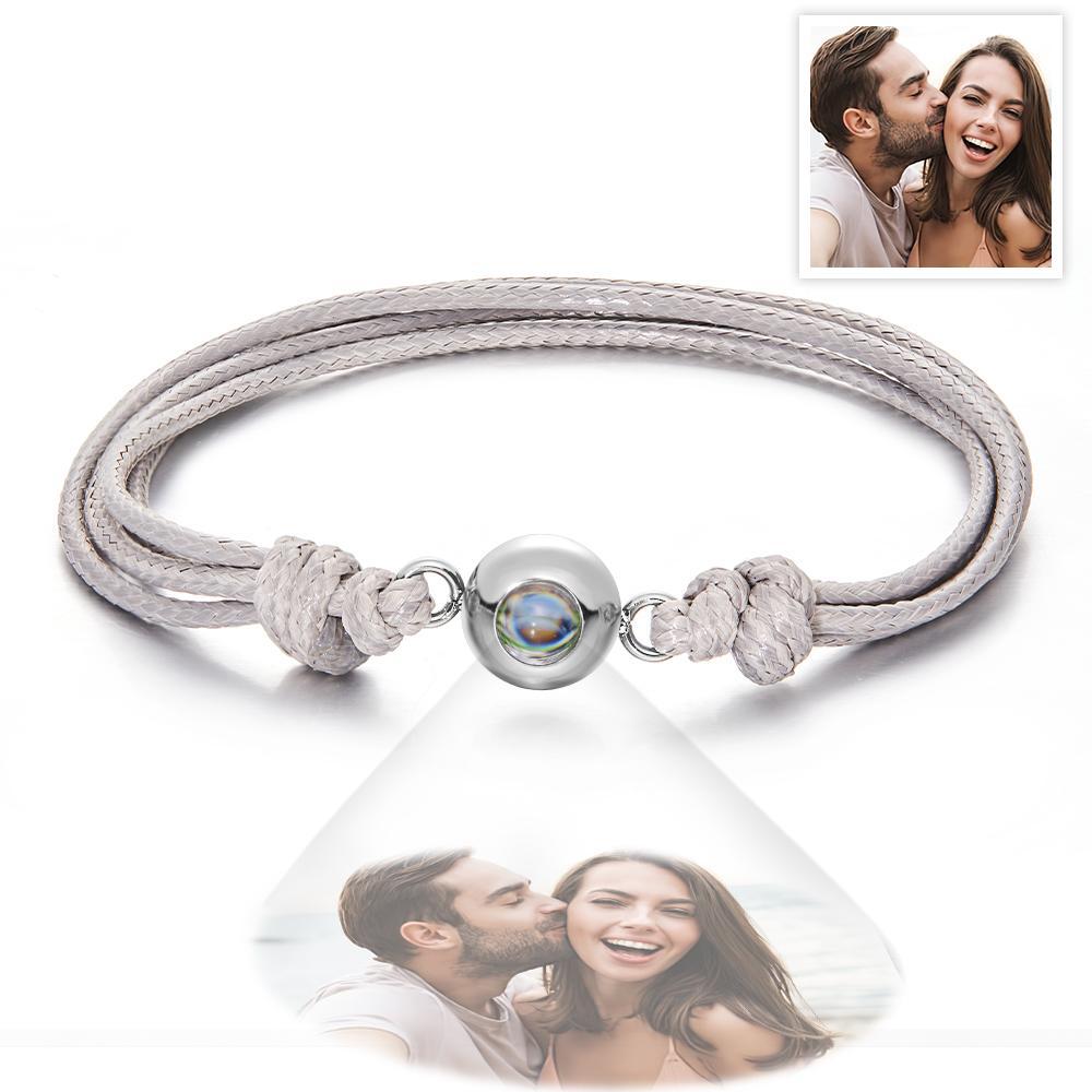 Custom Projection Photo Bracelet Weave Style Colorful Couple Gifts - soufeelus