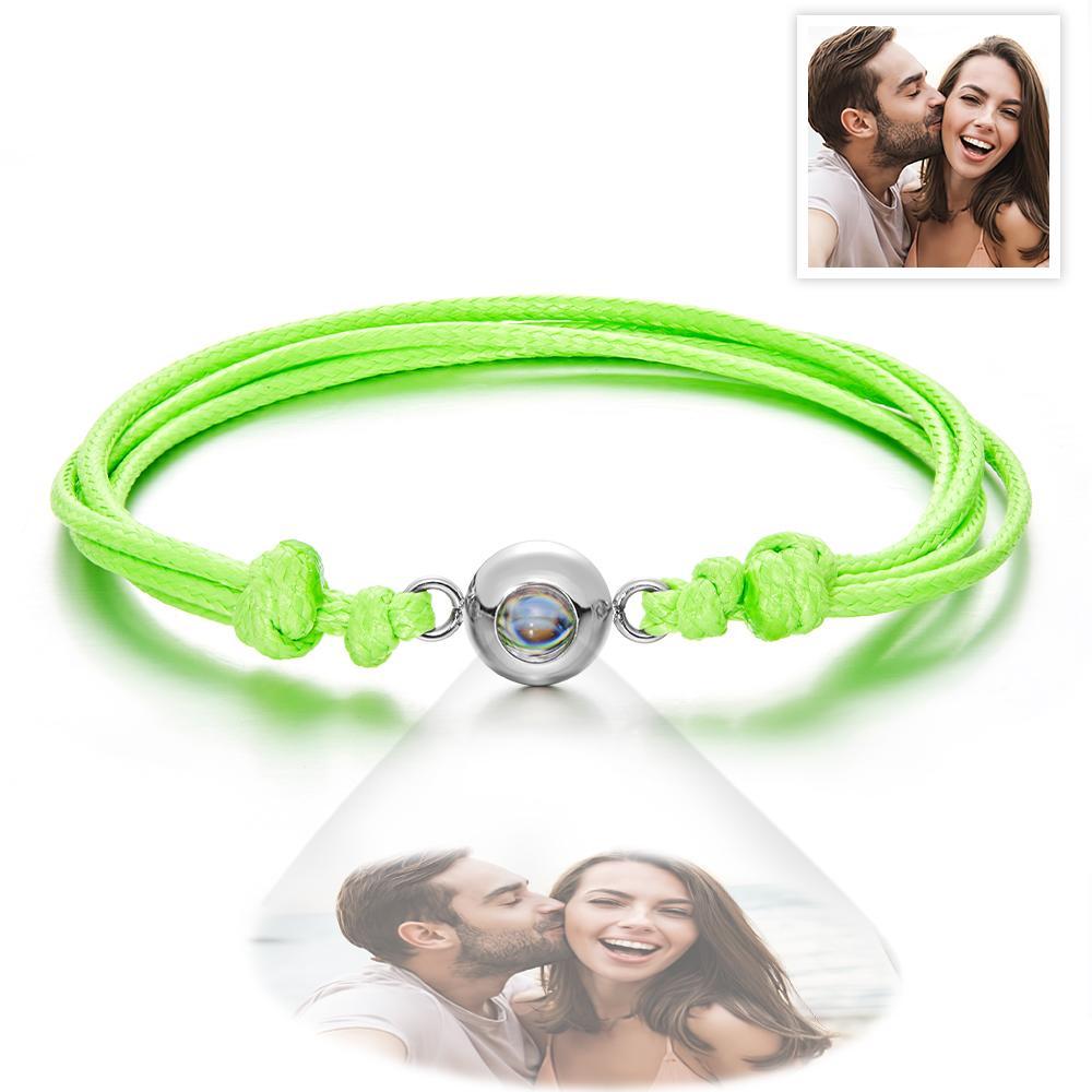 Custom Projection Photo Bracelet Weave Style Colorful Couple Gifts - soufeelus