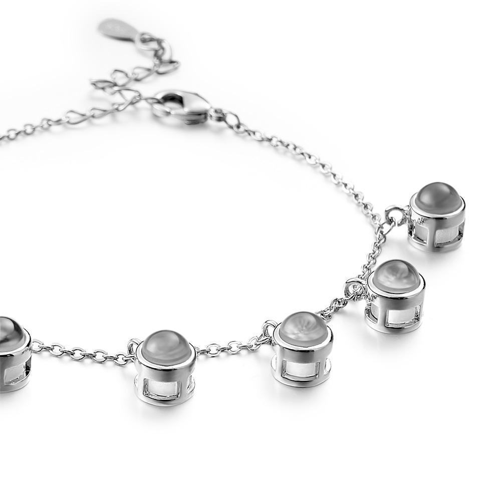 Custom Photo Projection Bracelet Minimalist Gift Memorial Photo Jewelry Trendy Best Friend Gift for Her - soufeelus
