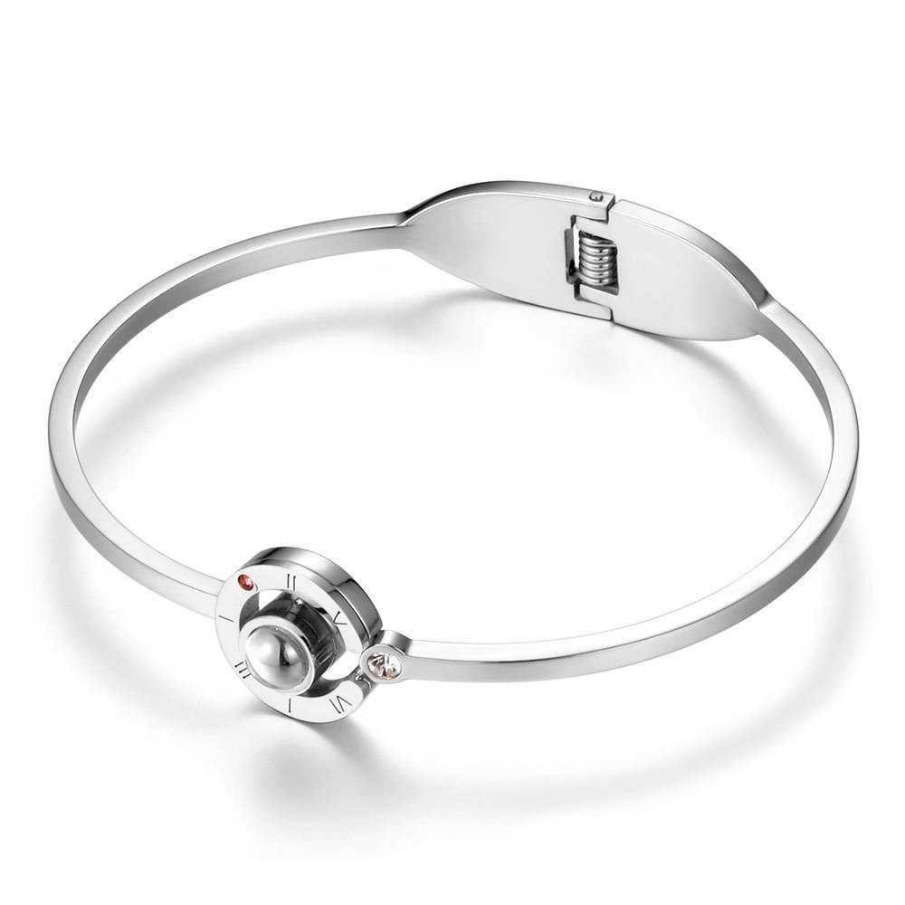 Projection Photo Bracelet Silver, Best Gift