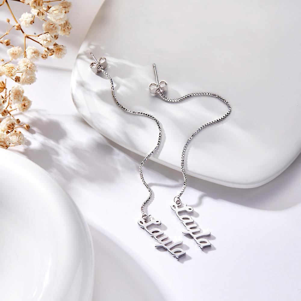 Promise You Personalized Name Earrings Lovers Earrings for Xmas Gift - soufeelus