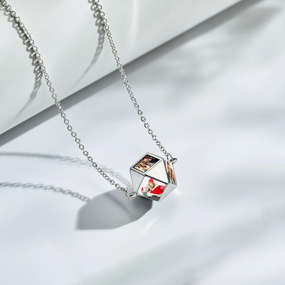 Custom Photo Necklace Alien Creative Couple Gifts -