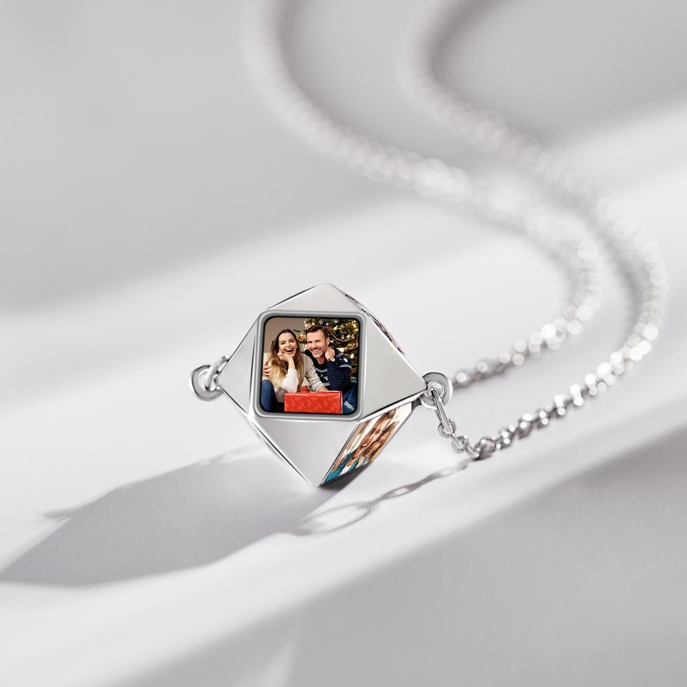 Custom Photo Necklace Alien Creative Couple Gifts - 