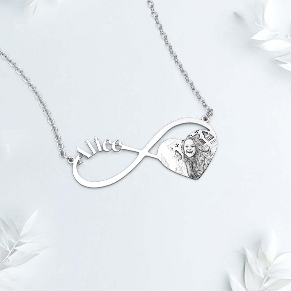 Custom Photo Necklace Mother's Day Gift Personalized Name Necklace for Mom -