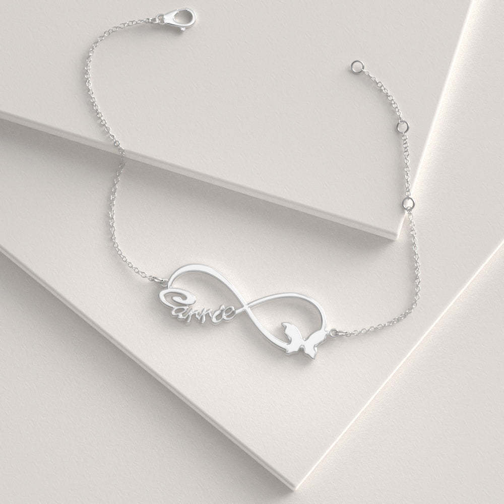 Custom Infinity Name Bracelet Gift For Female -