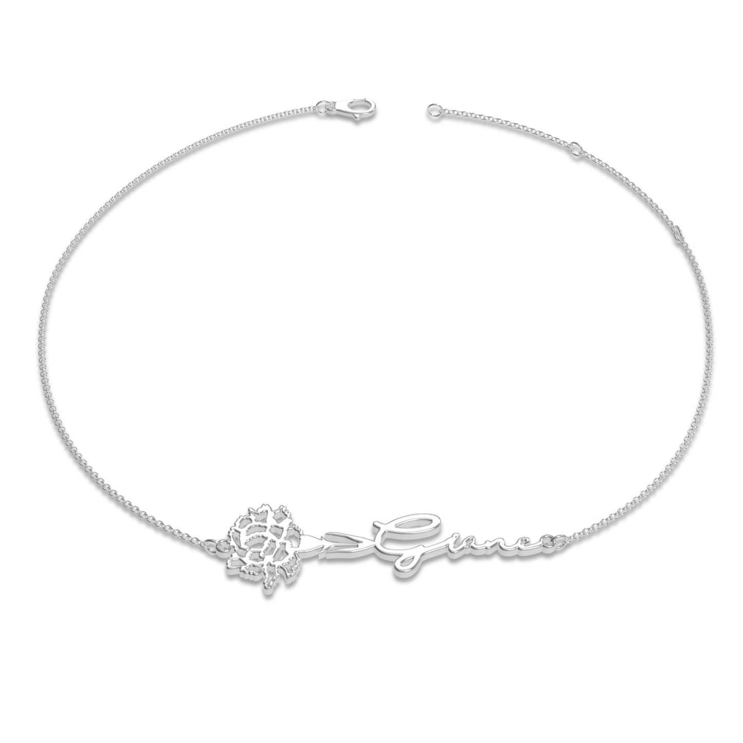 Custom Birthflower Name Bracelet, The Best Gift For You -