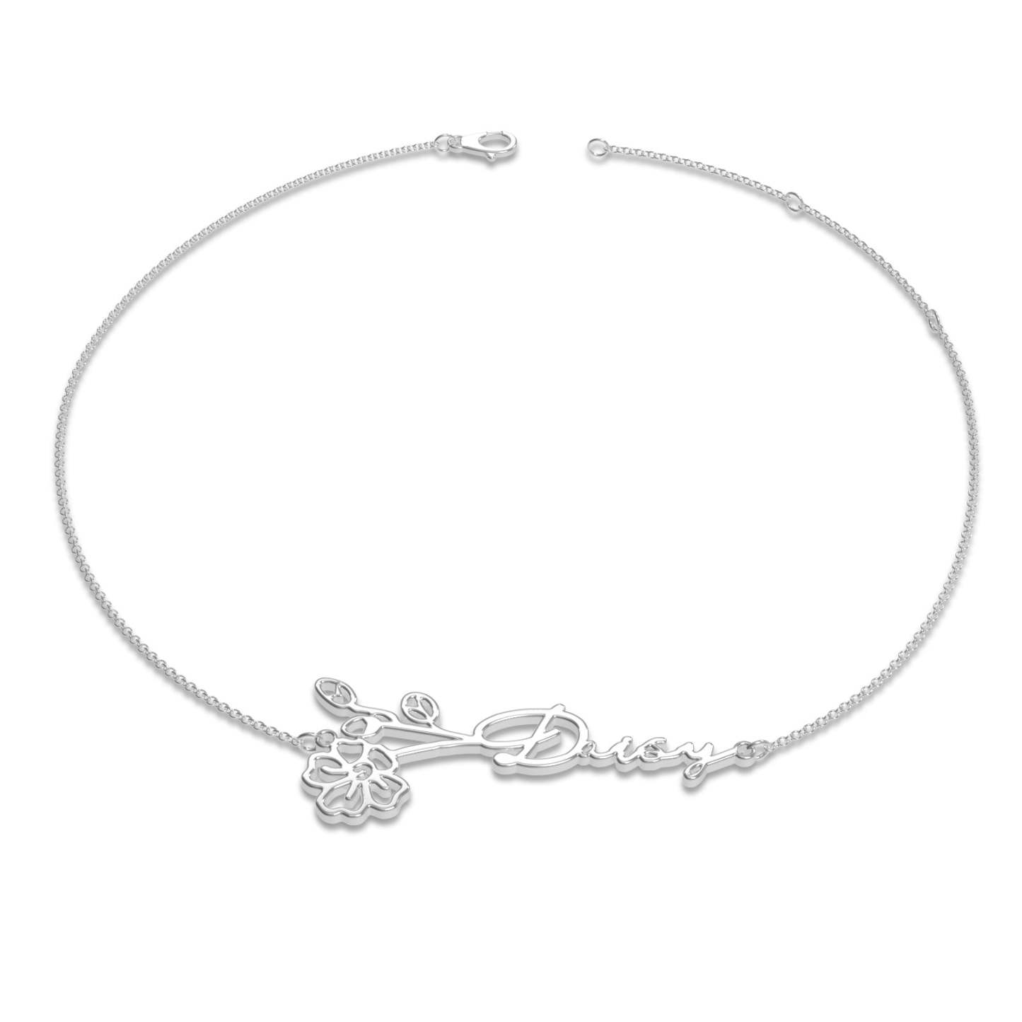 Custom Birthflower Name Bracelet, The Best Gift For You -