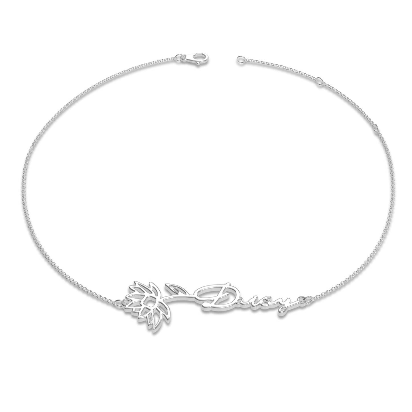 Custom Birthflower Name Bracelet, The Best Gift For You - 