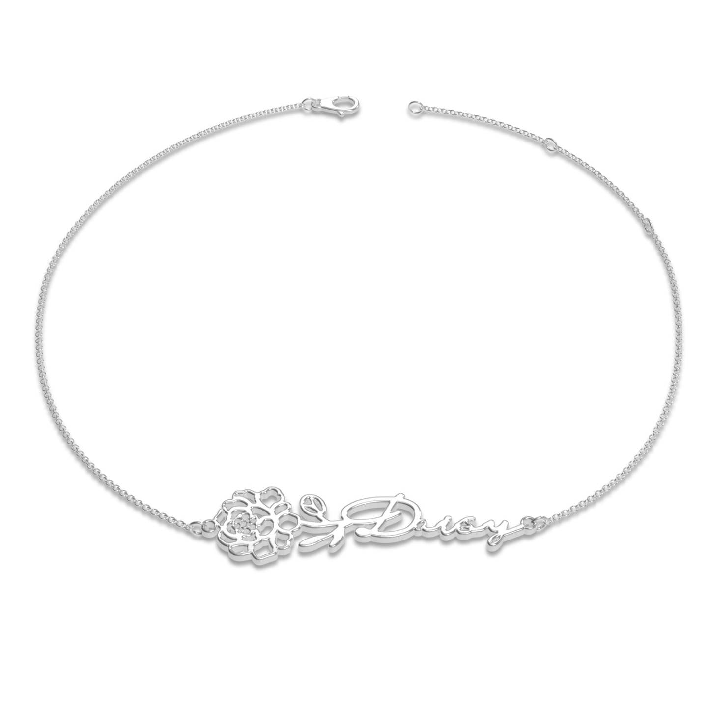 Custom Birthflower Name Bracelet, The Best Gift For You -