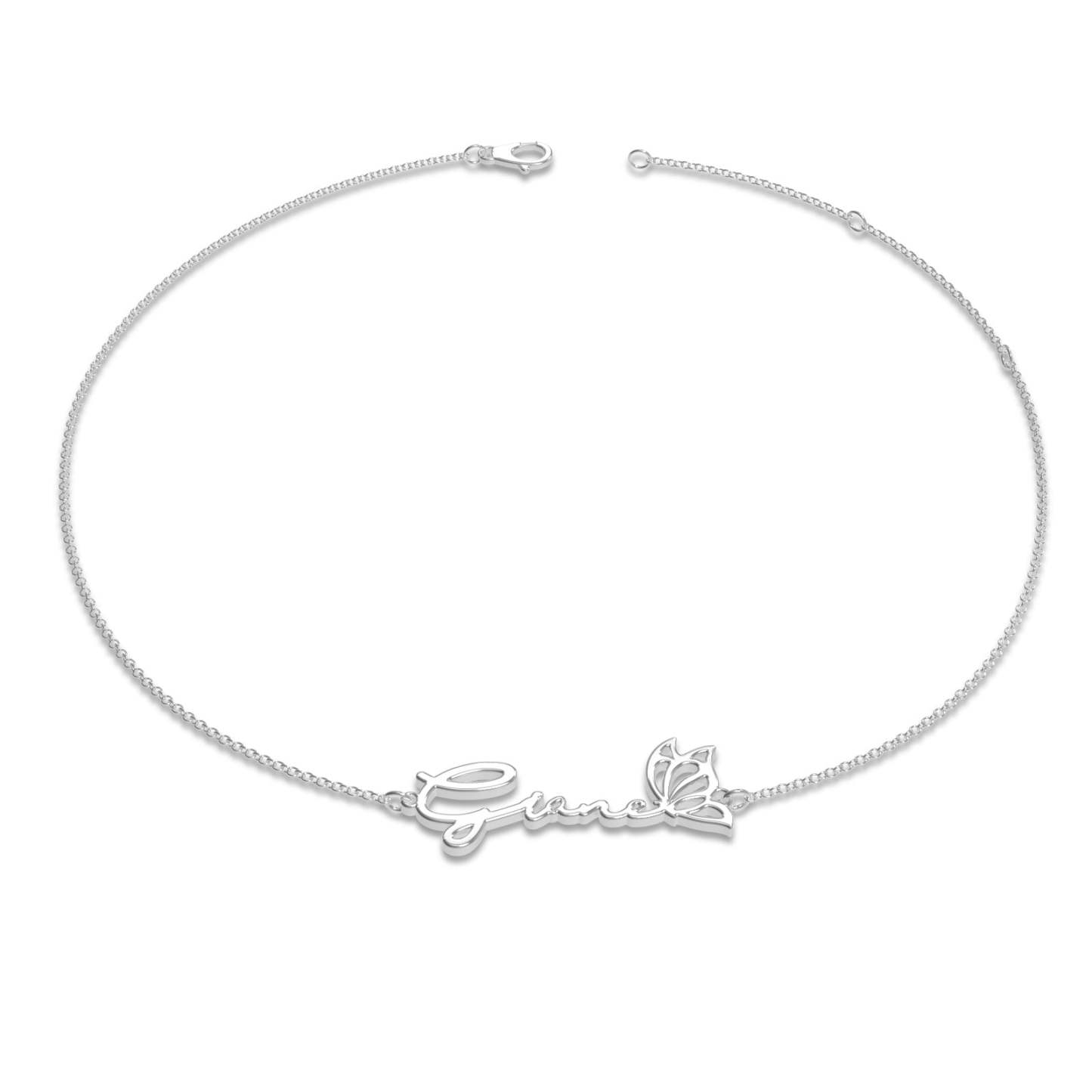 Custom Butterfly Name Bracelet, Personalized Name Gift For Your Lover -