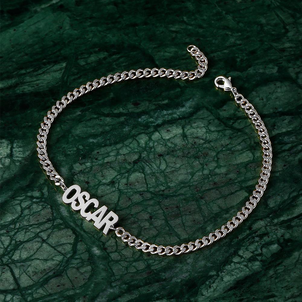 Men's Bracelet Dainty Name Bracelet Hypoallergenic Gift for Husband - soufeelus