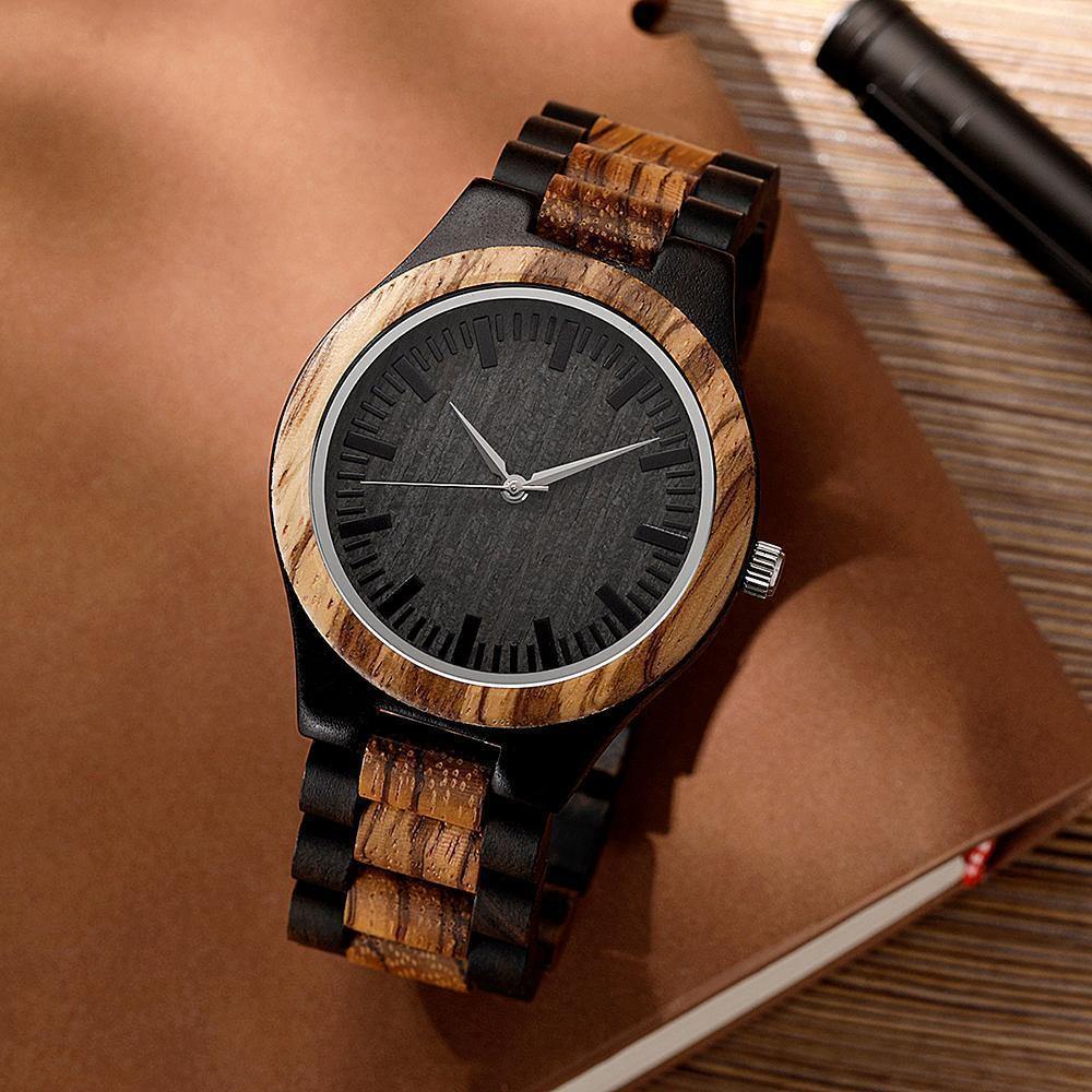 Personalized Engraved Watch Wooden Watch for Father - soufeelus