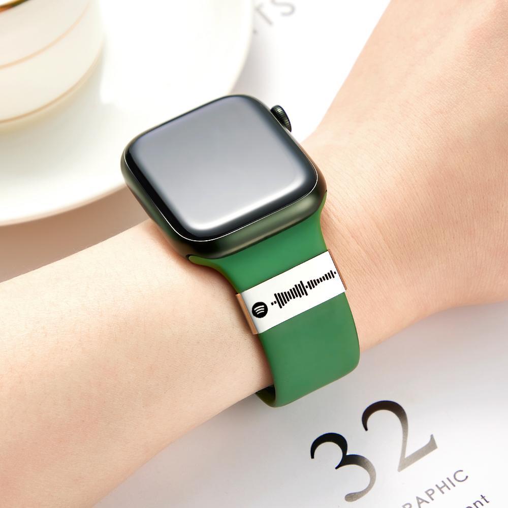 Custom Scannable Spotify Watch Accessories Personalized Music Watch Decoration Silver - soufeelus