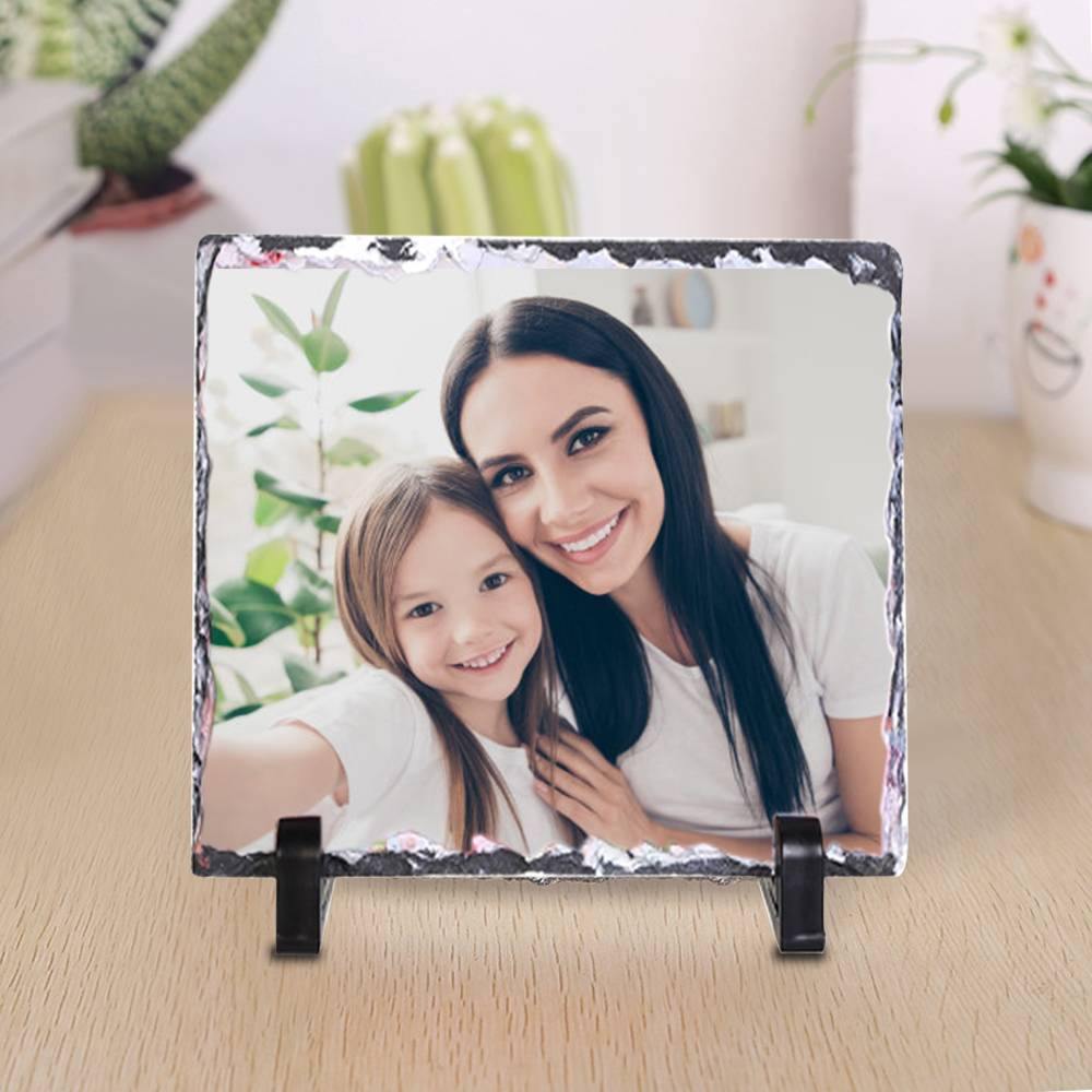 Hand Painted Photo Art Memory Stone for Mom - 20*20cm - soufeelus