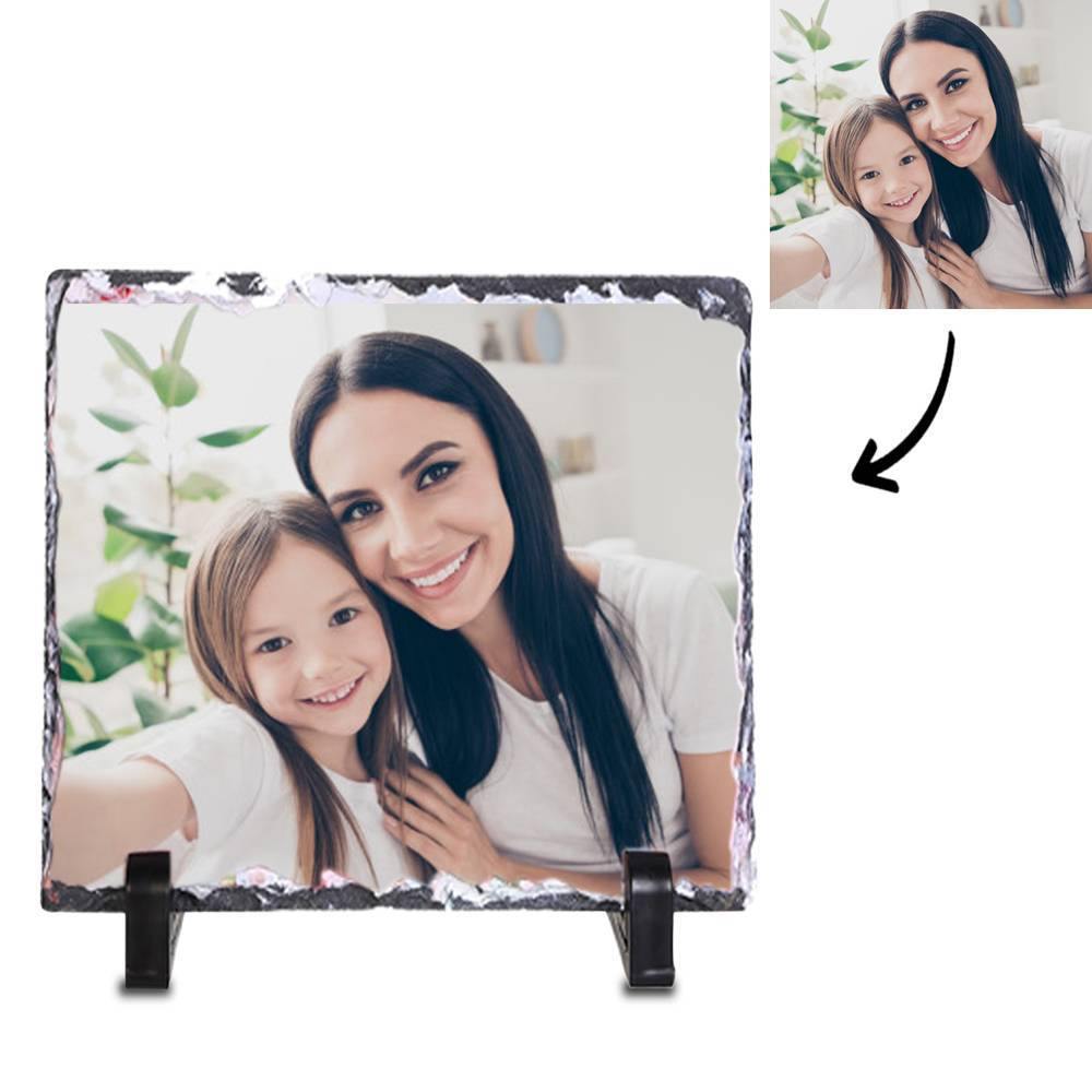 Hand Painted Photo Art Memory Stone for Mom - 20*20cm - soufeelus