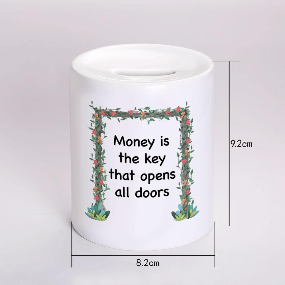 Personalised Engraved Piggy Bank-Money is Key - soufeelus