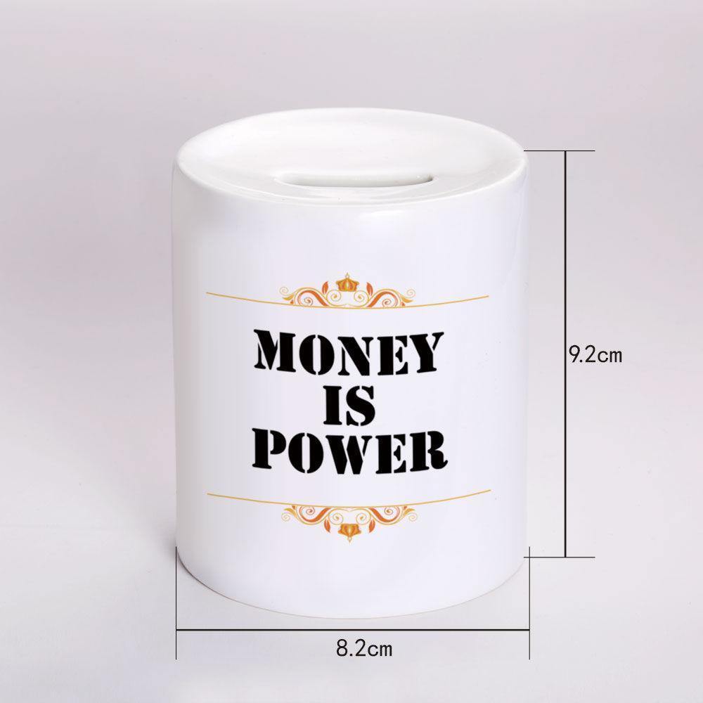 Personalised Engraved Piggy Bank-Money is Power - soufeelus