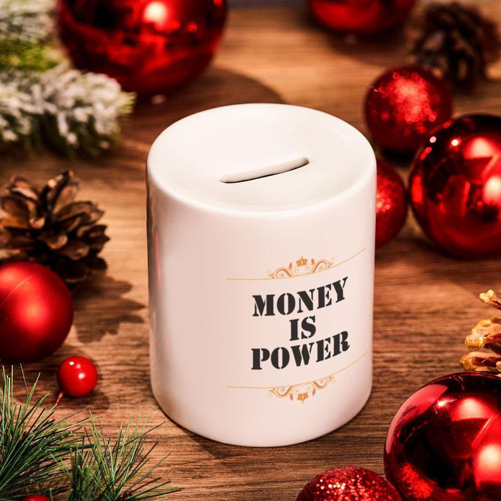 Personalised Engraved Piggy Bank-Money is Power - soufeelus