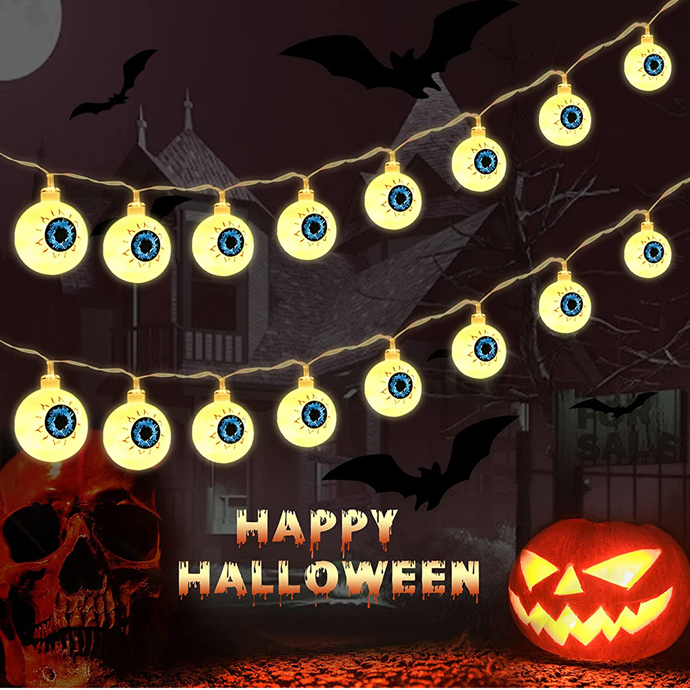 3 Lighting Colors Halloween Decorative String Lights for Halloween Theme Party Indoor Outdoor Decorations - soufeelus