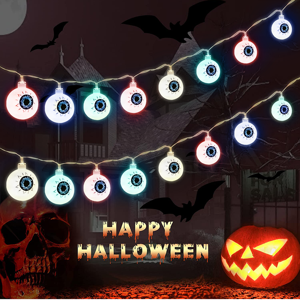 3 Lighting Colors Halloween Decorative String Lights for Halloween Theme Party Indoor Outdoor Decorations - soufeelus