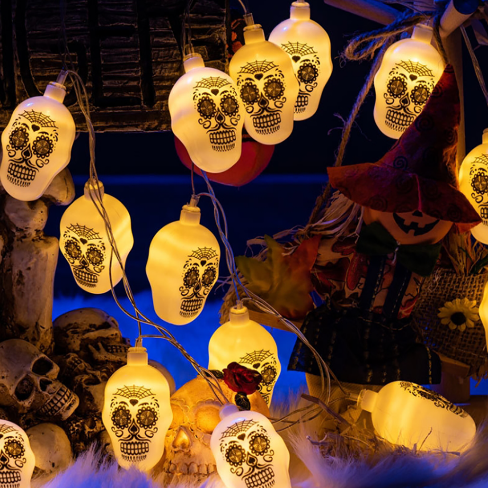 3 Lighting Colors Halloween Decorative String Lights for Halloween Theme Party Indoor Outdoor Decorations - soufeelus