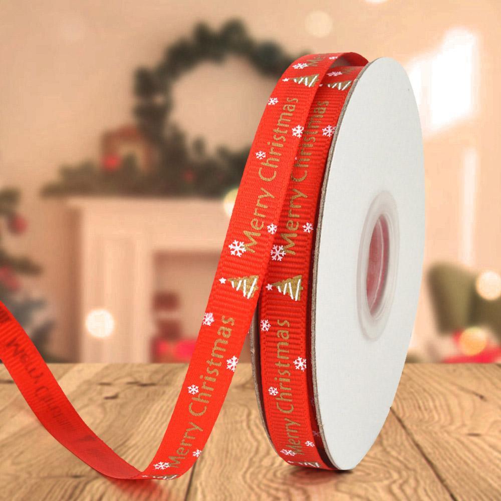 Christmas Decoration 10mm Christmas Tree Ribbon For Gift Wrapping