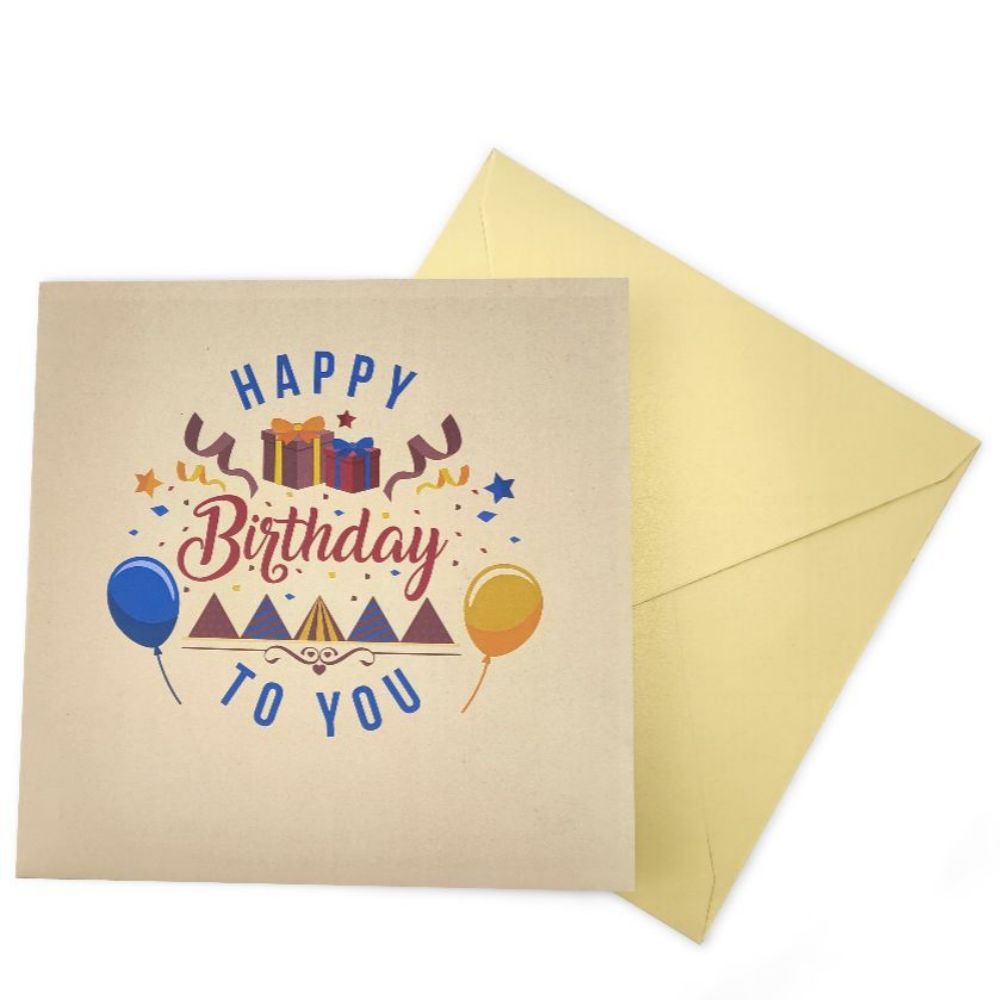 Birthday Pop Up Card Chocolate Cake 3D Pop Up Greeting Card - soufeelus