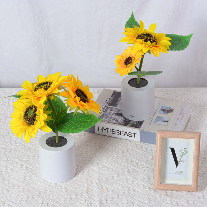 Sunflower Lamp Cute Flowers Night Light Table Room Home Decor Gifts for Mother's day - soufeelus