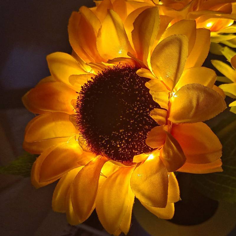 Sunflower Lamp Cute Flowers Night Light Table Room Home Decor Gifts for Mother's day - soufeelus