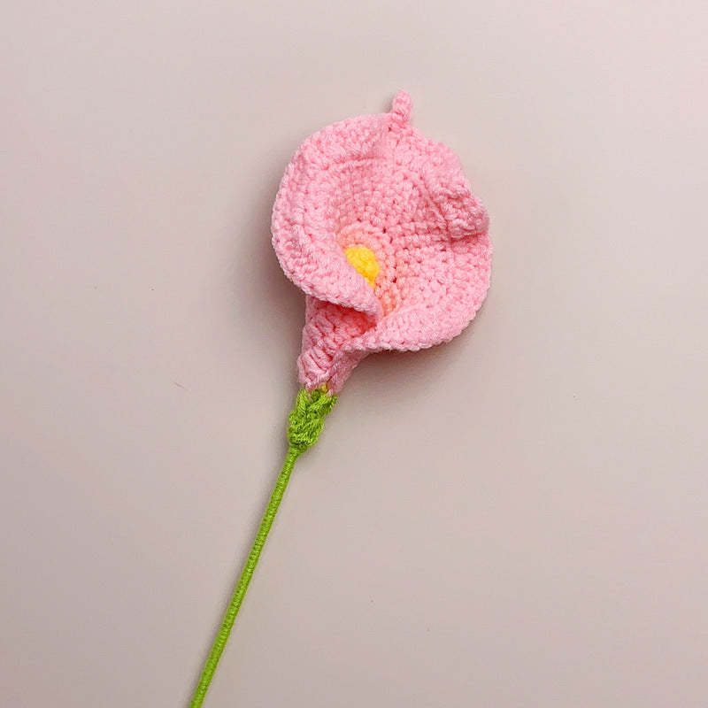 Calla Lily Crochet Flower Handmade Knitted Flower Gift for Lover - soufeelus