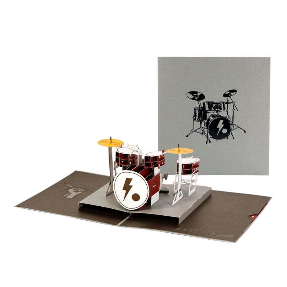 Father's Day 3D Pop Up Card Drum Kit Greeting Card for Dad - soufeelus