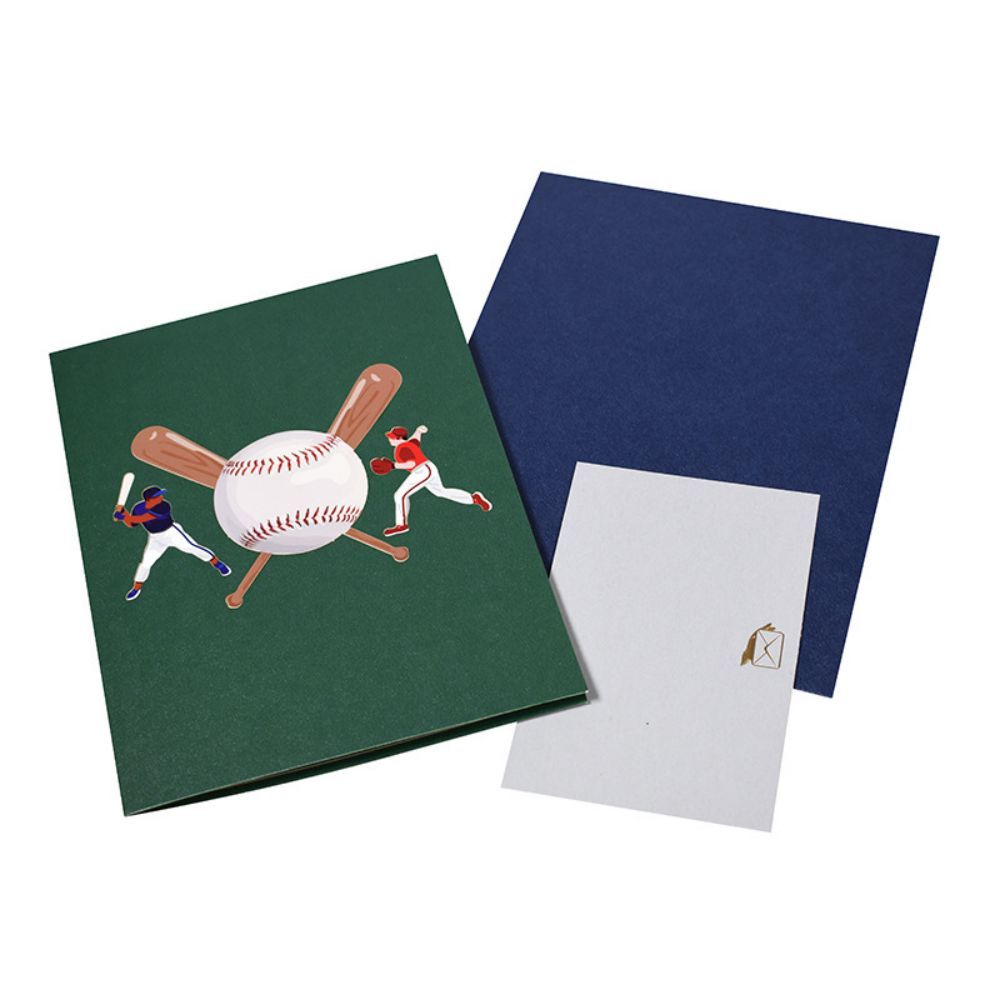 Father's Day 3D Pop Up Card Baseball Game Greeting Card - soufeelus