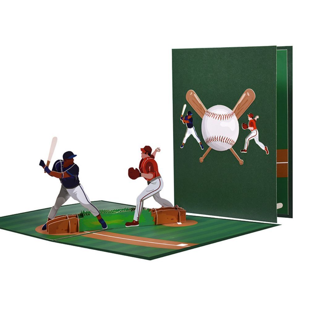 Father's Day 3D Pop Up Card Baseball Game Greeting Card - soufeelus