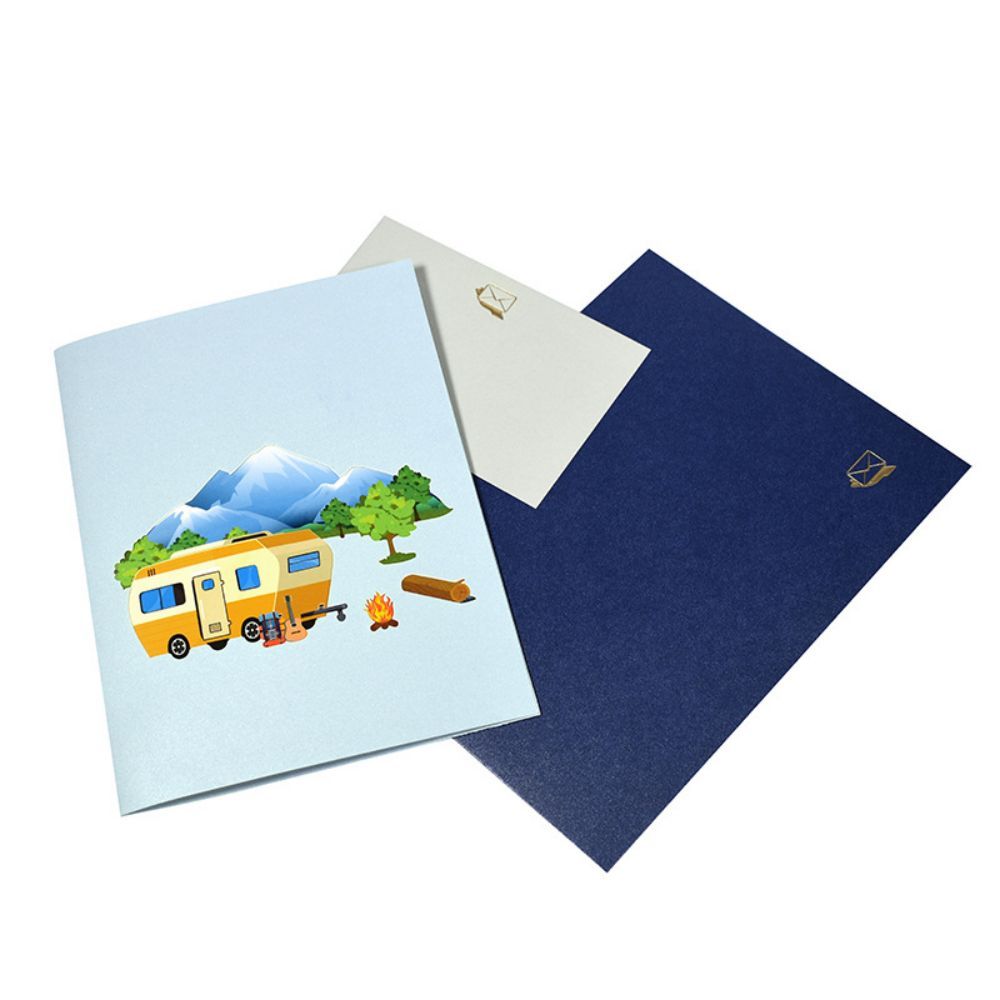 RV Travel 3D Pop Up Greeting Card for Travel Lover - soufeelus