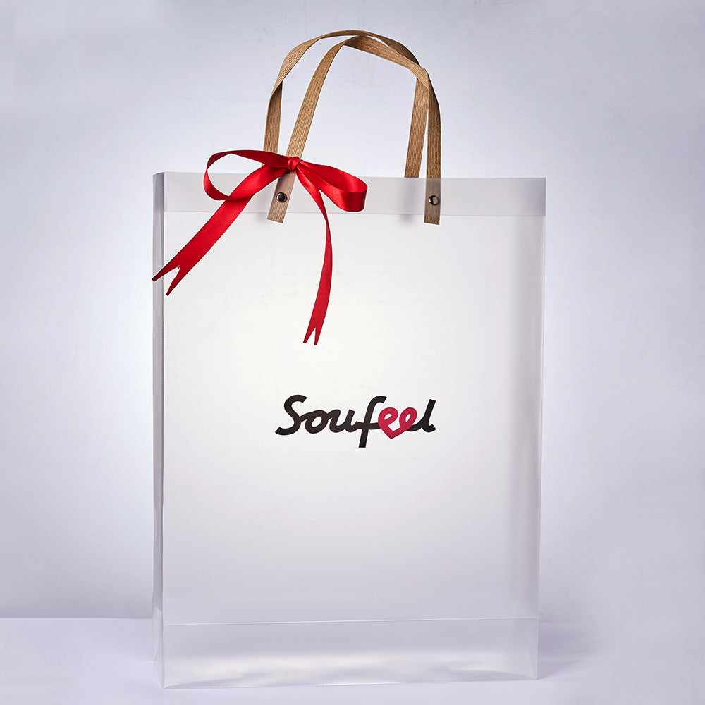 Soufeel Gift Package Clear Frosted with Handles