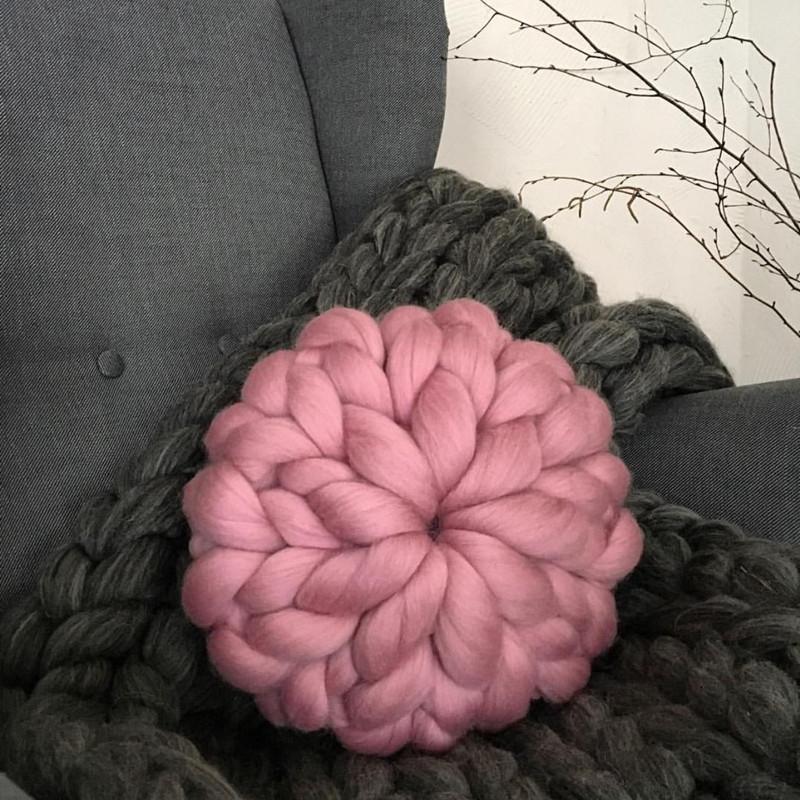 Wool Knitted Pillow Home Decorative Cushion Home Sofa Decor Pillow