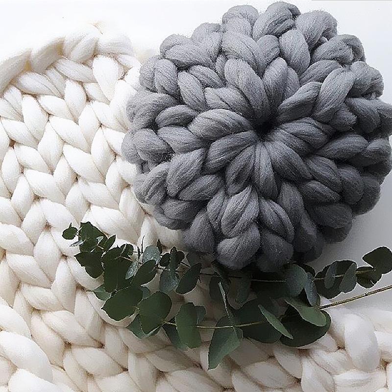 Wool Knitted Pillow Home Decorative Cushion Home Sofa Decor Pillow