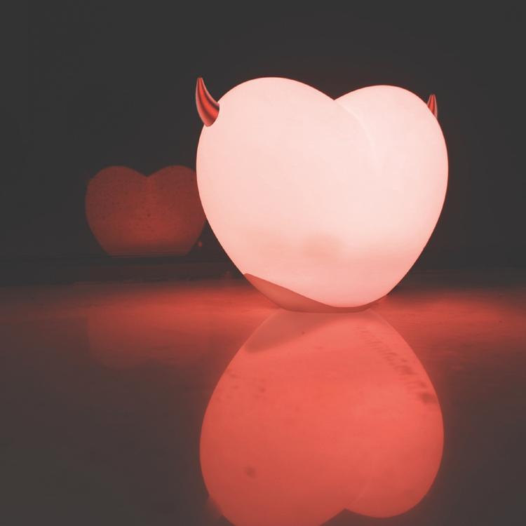 Creative Colorful Heart Night Light Heart Patting Lamp Bedroom Ddecoration