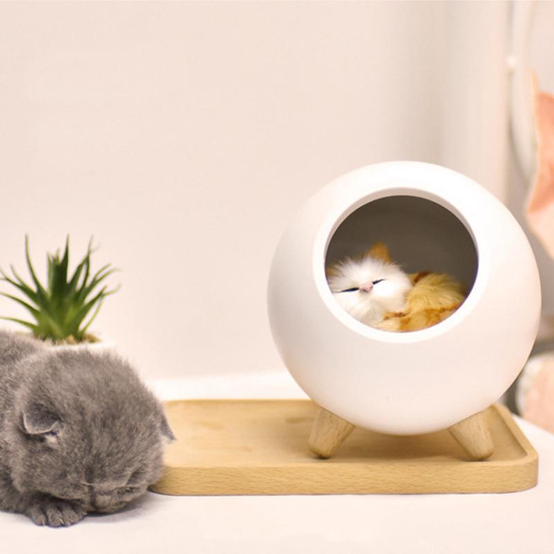 Creative Kitten Pet House Night Light Touch Adjustable Lamp Home Decoration